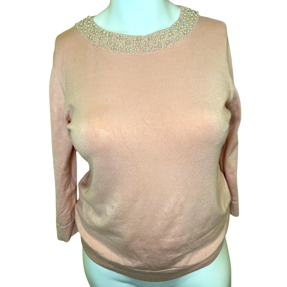 Karl Lagerfeld Pearl Accentuated Sweater